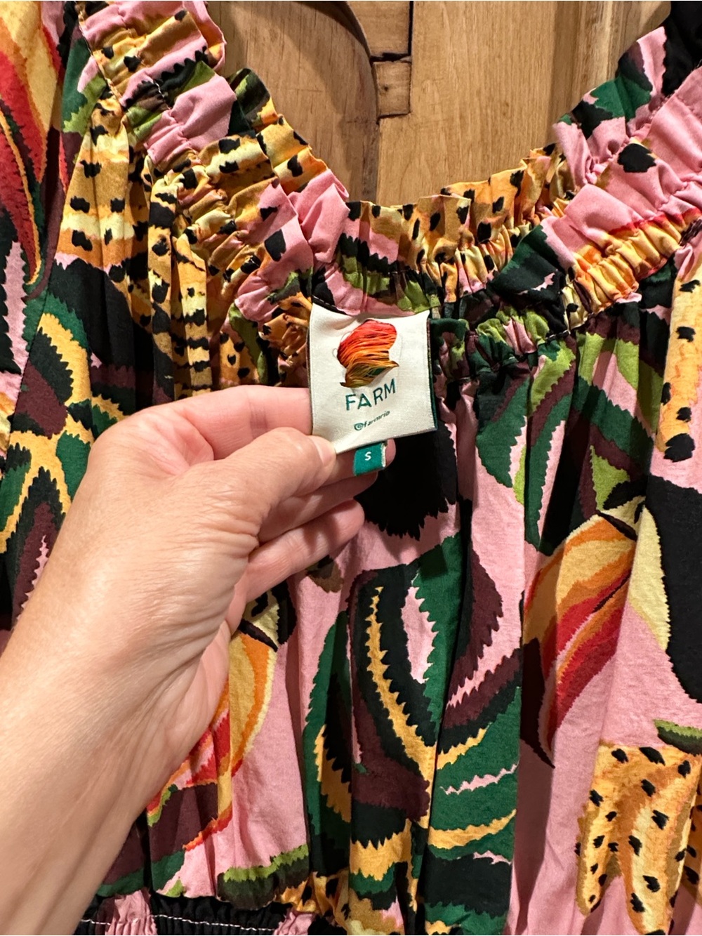 FARM Rio Multicolor Toucan Tiered Maxi Dress in Pink, Green & Yellow - Picture 5 of 8